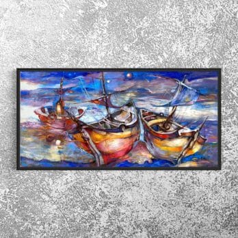 Original Painting “Boats” by Inna Orlik