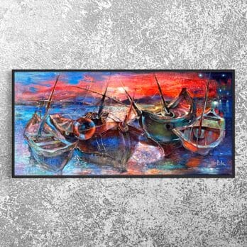 Original Painting “Boats II” by Inna Orlik