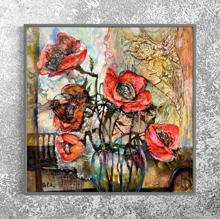 Poppies_III_Silver_Frame