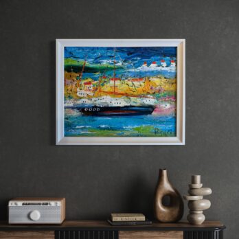Original Painting “Sailing Boat” by Badri